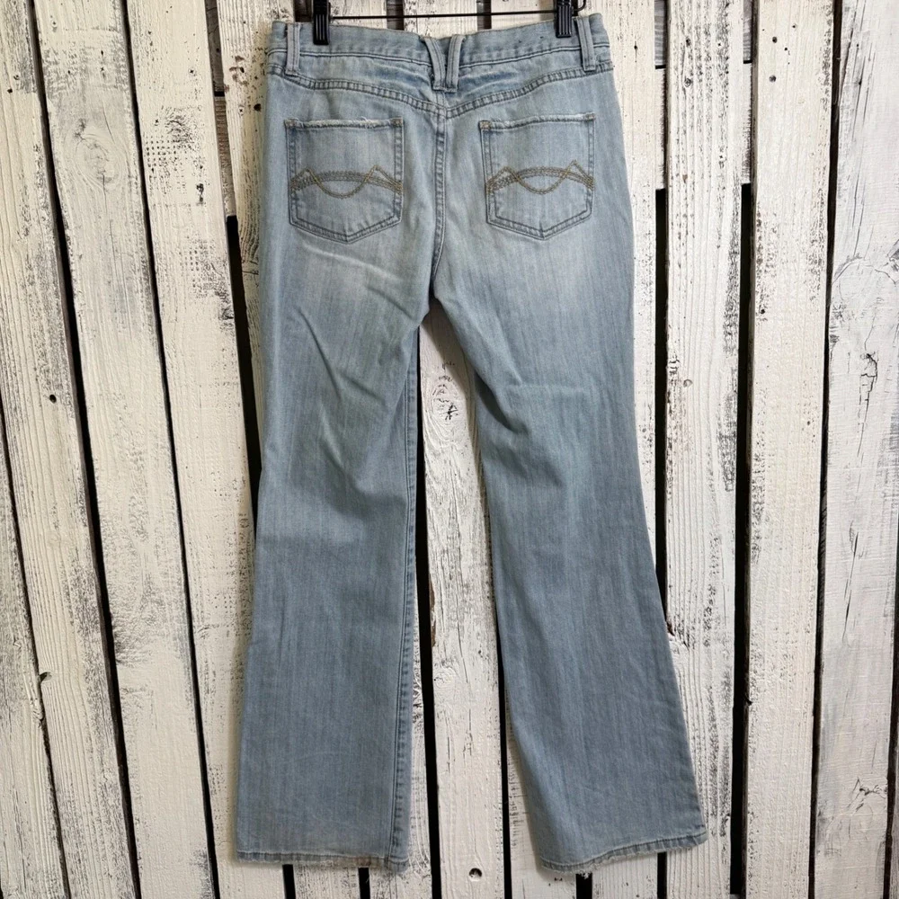 Mossimo Supply Co Bootcut Jeans Women 7 Low Rise Y2K Light Wash 31x32 - Picture 4 of 11